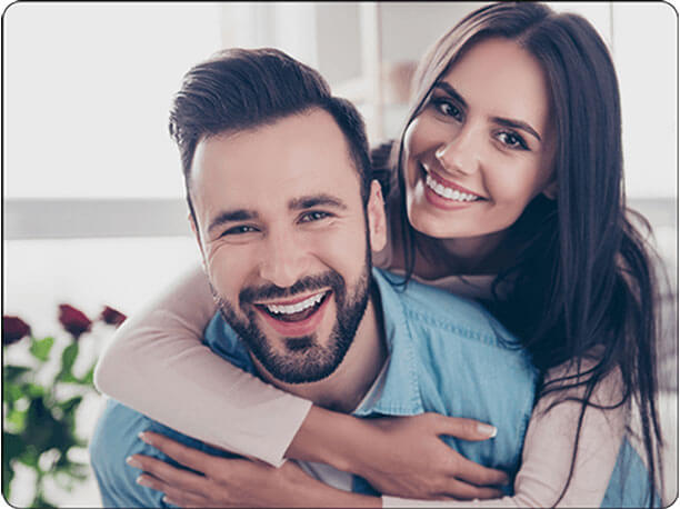 Happy couple smiling